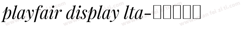playfair display lta字体转换